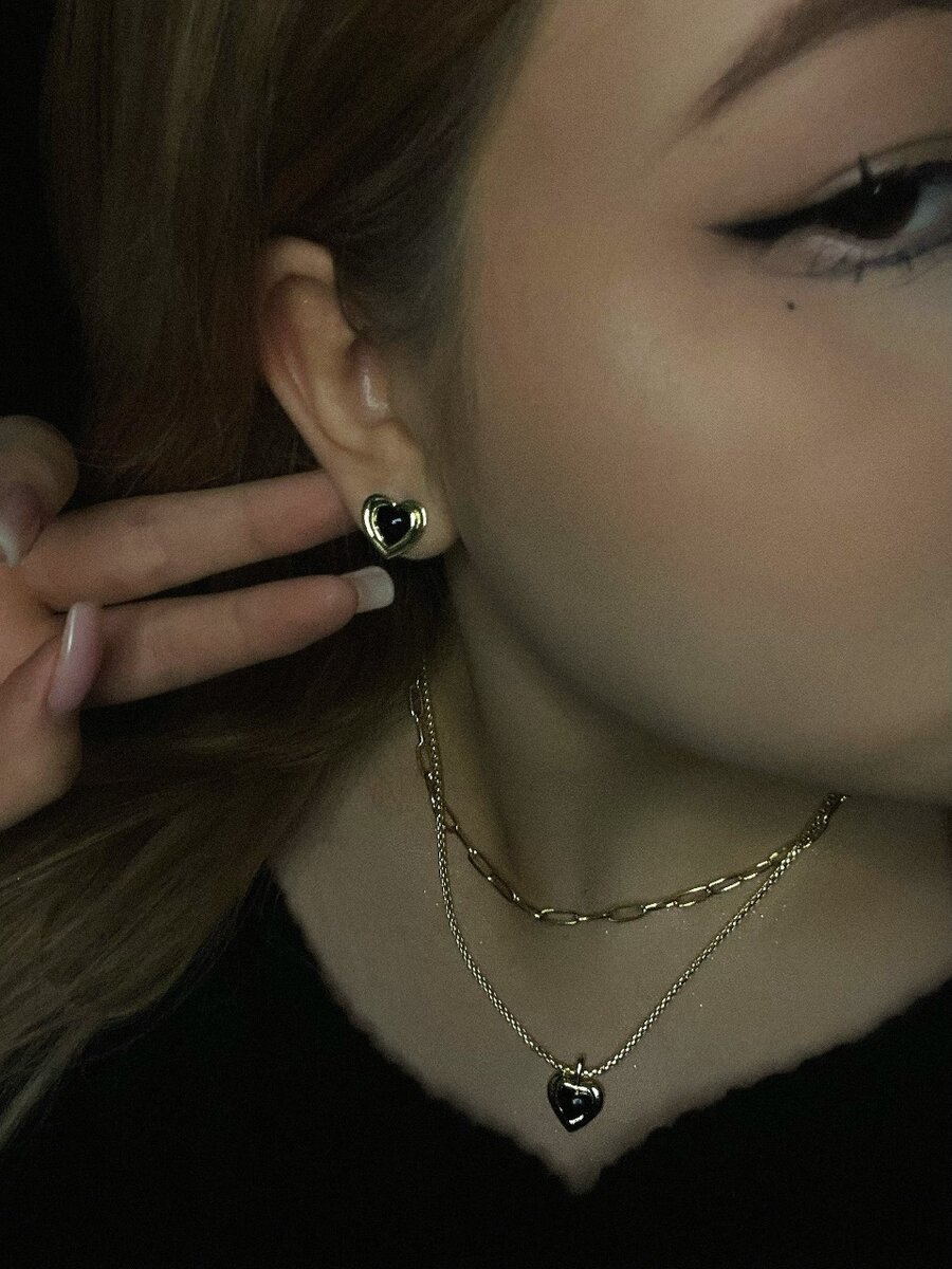 Комплект с колье и серьгами