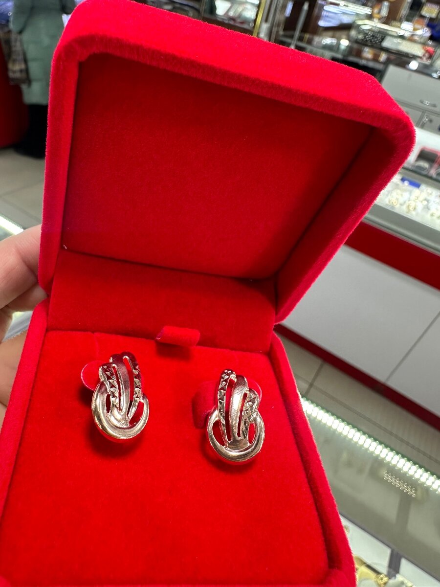Серьги Россия 585 пробы