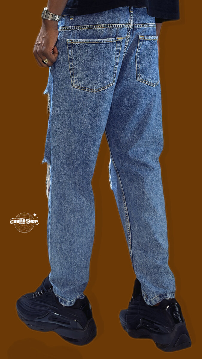 Jean déchiré décontracté homme