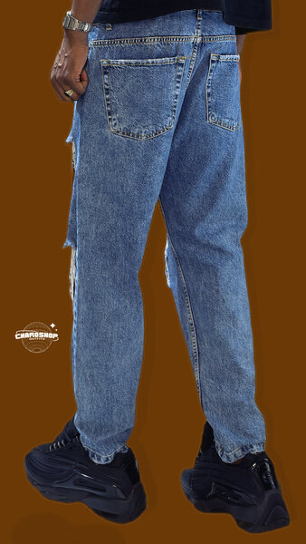 Jean déchiré décontracté homme