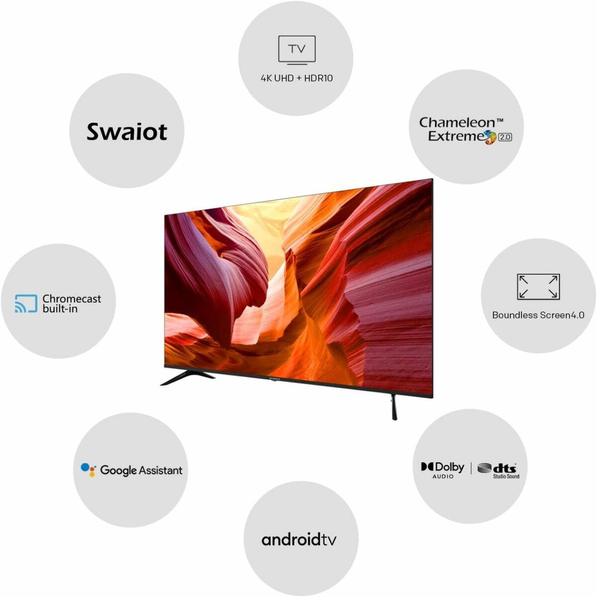 Skyworth 55 Inch S6G Plus Premium 4K Smart Android 10.0 TV,