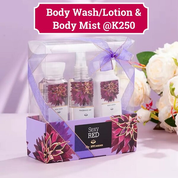 Body wash, Lotion + Body Mist