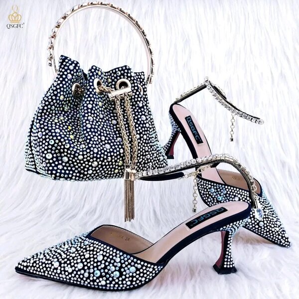 Ensemble Talons et Pochette Strass