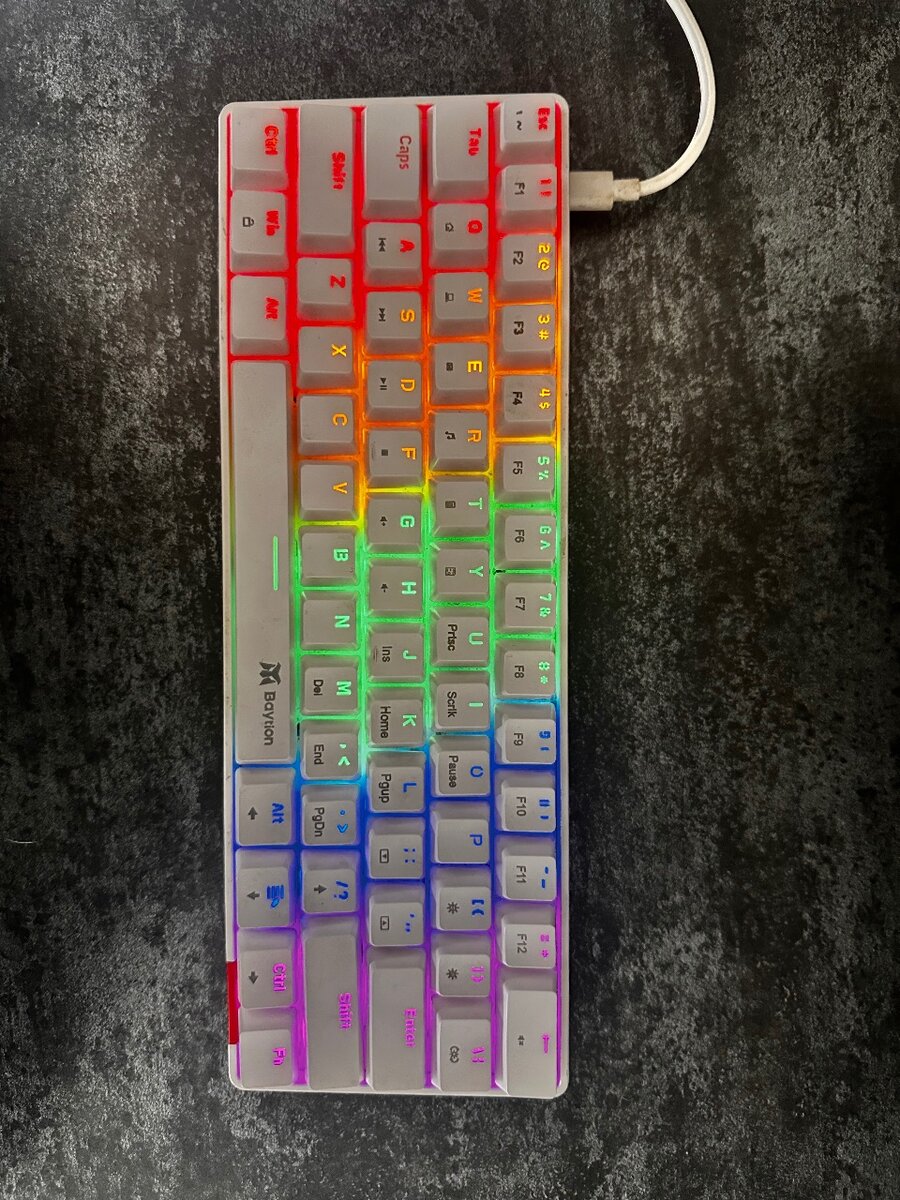 Clavier gaming à touche bleu