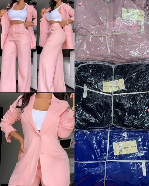 Costume femme élégant rose