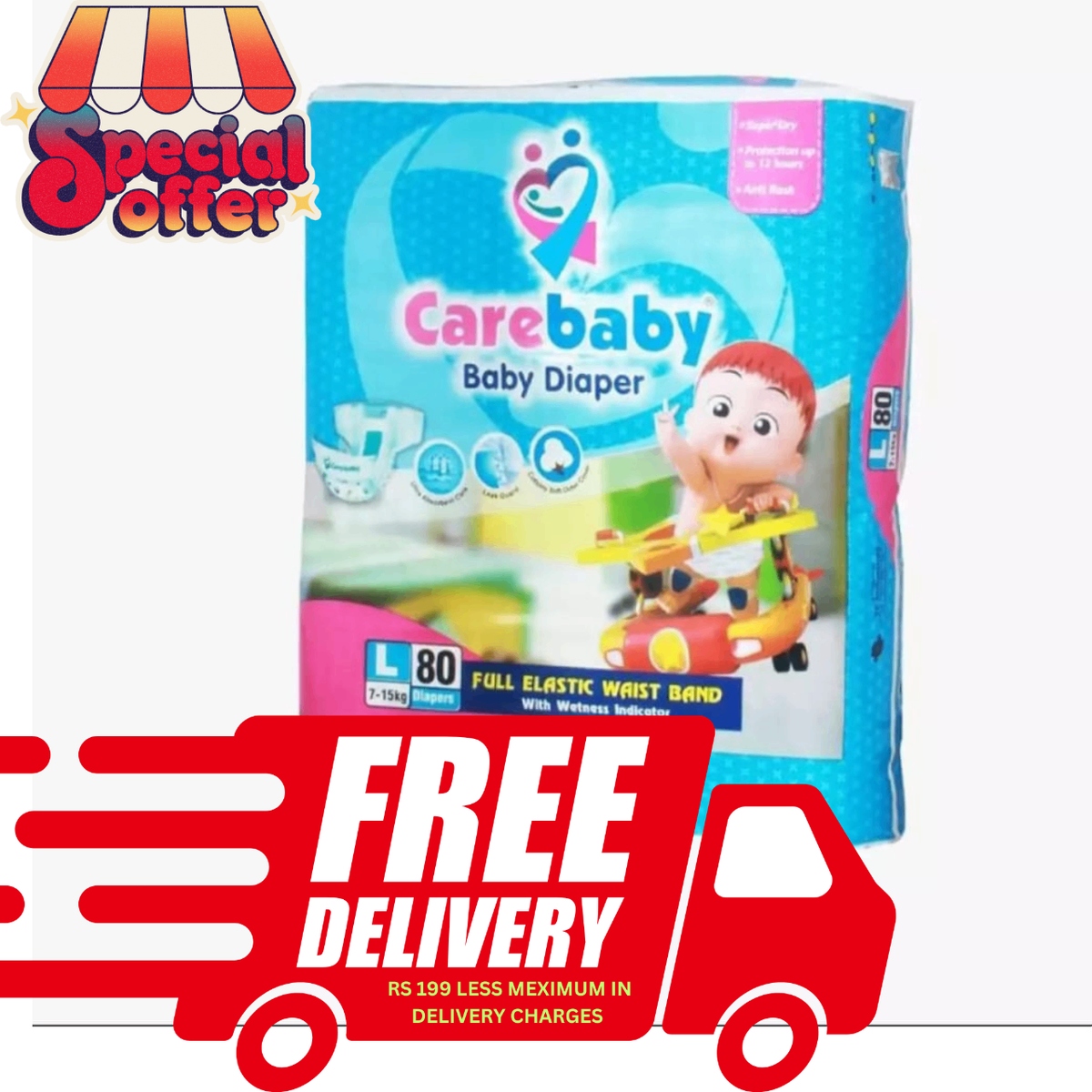 CAREBABY DIAPERS ALL SIZE FREE DELIVERY