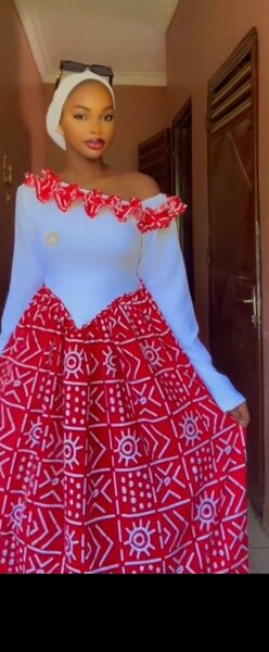 Robe élégante en tissu ethnique