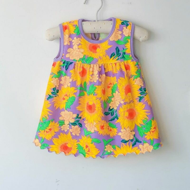 Cotton Short Sleeve Baby Girls Dress from 3 -12 months