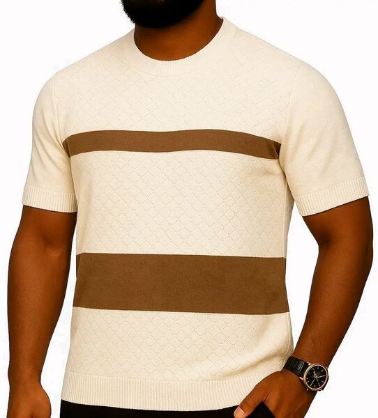 Polo en maille à rayures