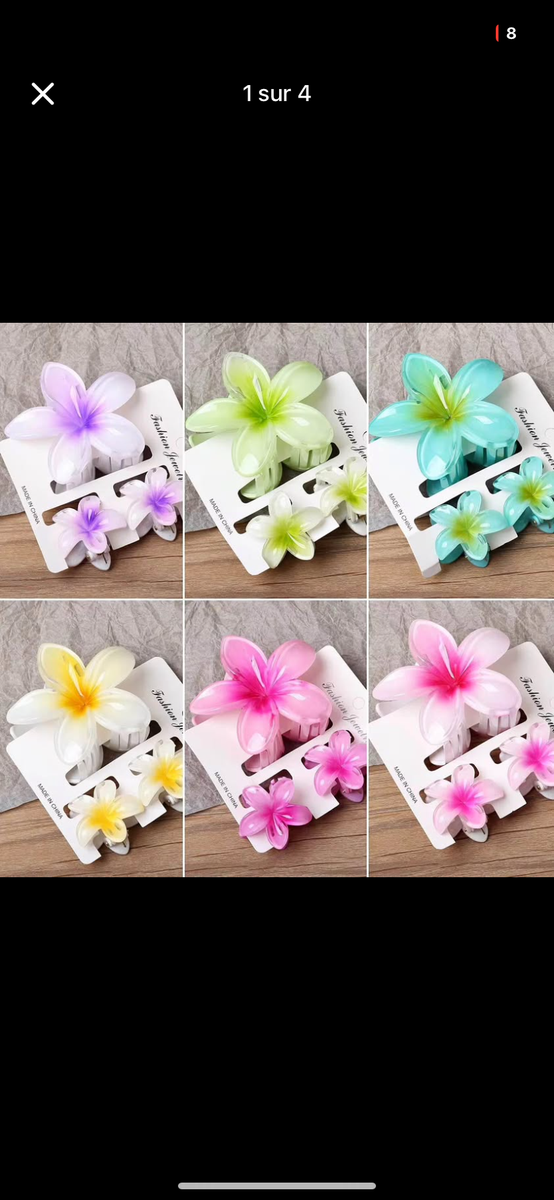 Clips à Cheveux Fleurs
