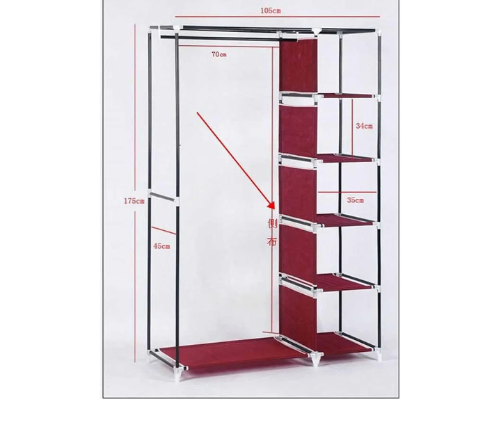 Oxford Cloth Bedroom Wardrobe,Portable Organizer Wardrobe