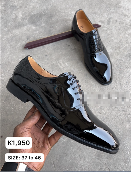 black patent leather shoes