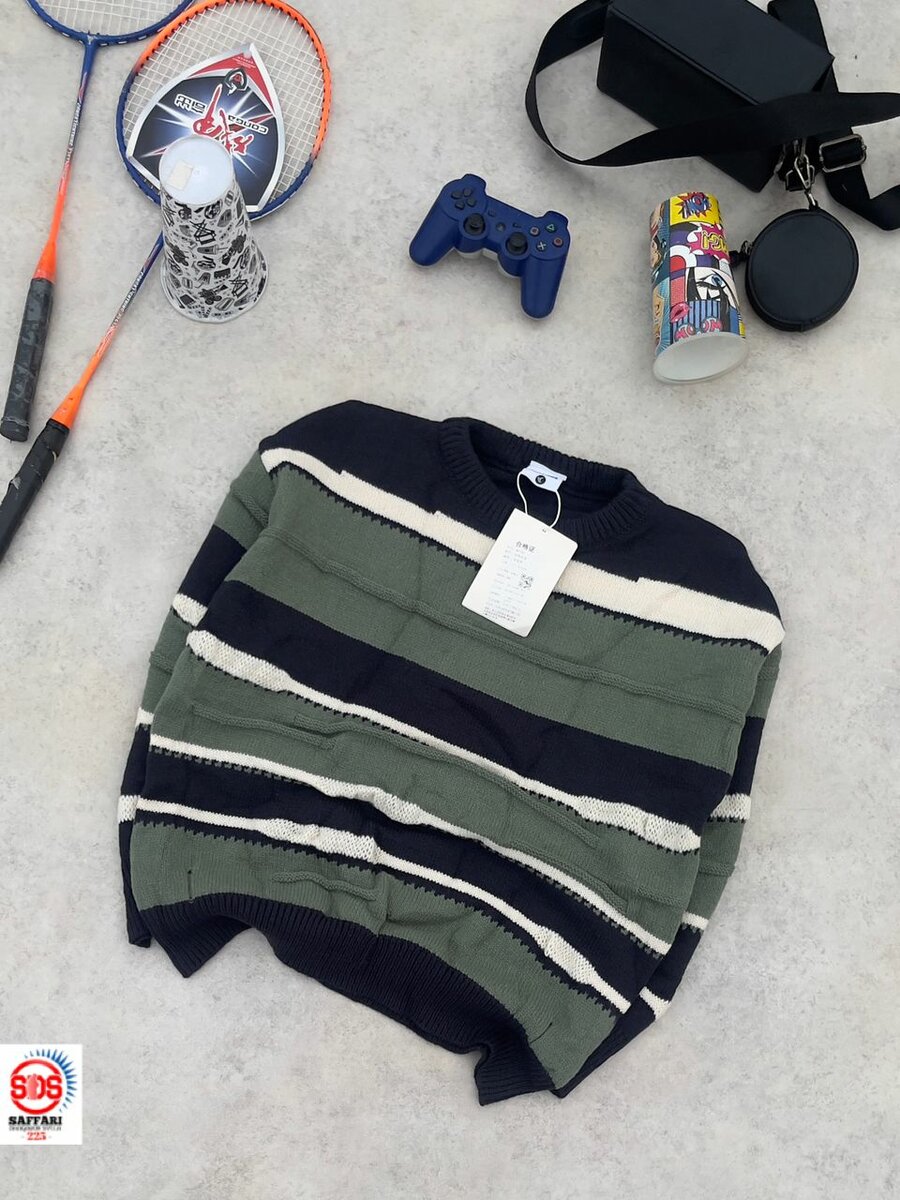 Pull Rayé en Laine Douce