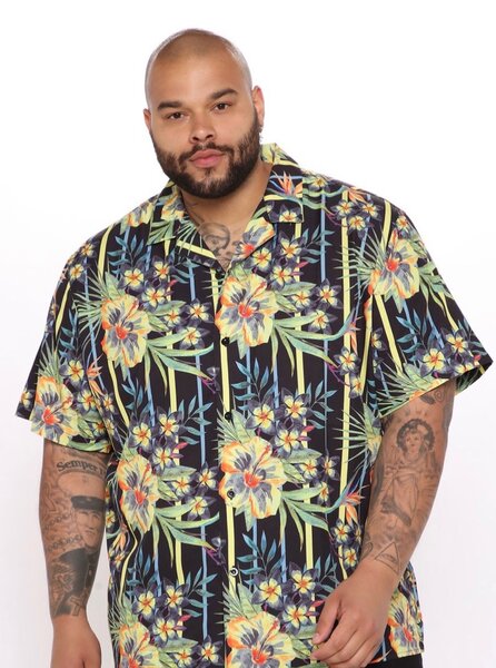 Fashionnova Men Floral Shirt