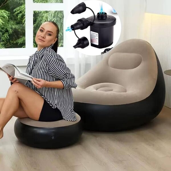 Chaise gonflable avec pompe