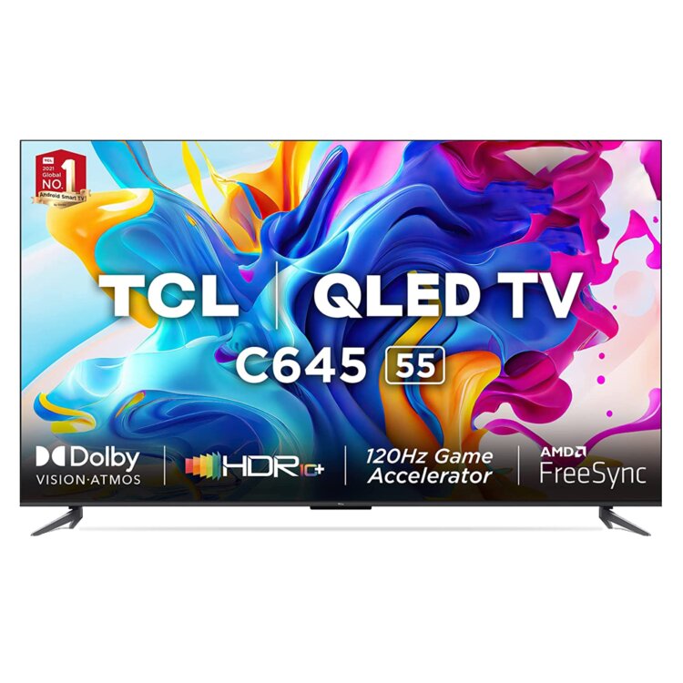 TCL 55 QLED 4K HDR Metallic Bezel-less Google TV w/ Hands-f