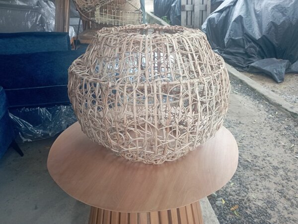 Abat-jour en osier naturel