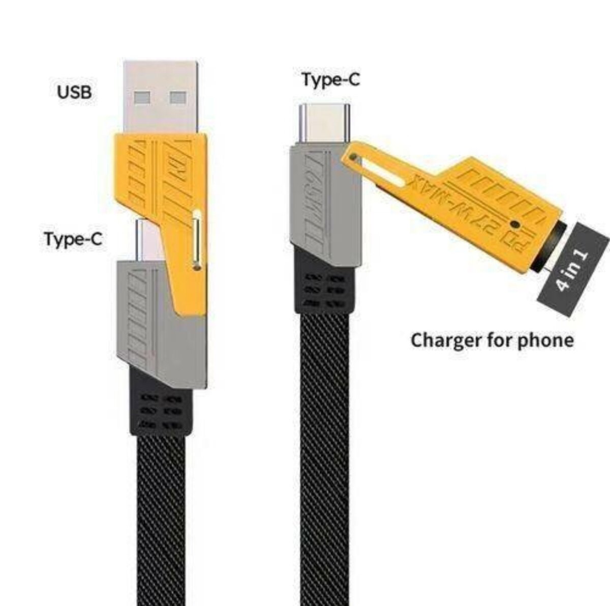 Câble USB 4 en 1 65W PD