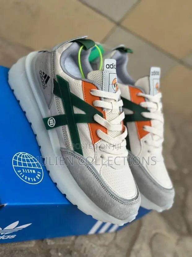 Baskets Adidas Vertes et Oranges