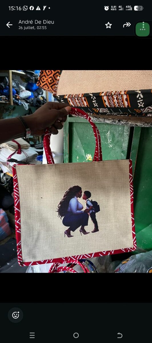 Sac en toile imprimé africain