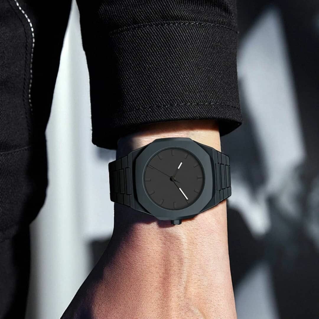 Montre Homme Minimaliste Noir