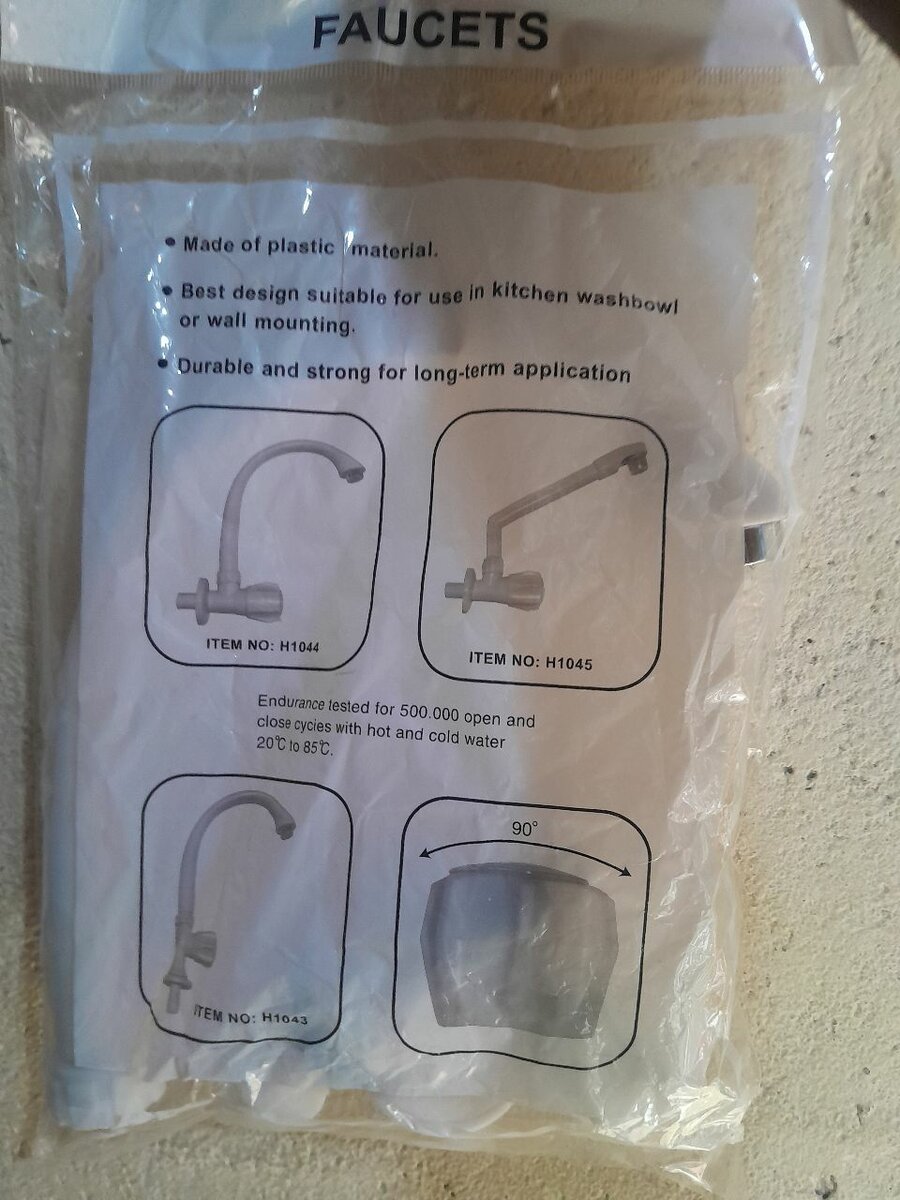 Robinet en plastique pour cuisine