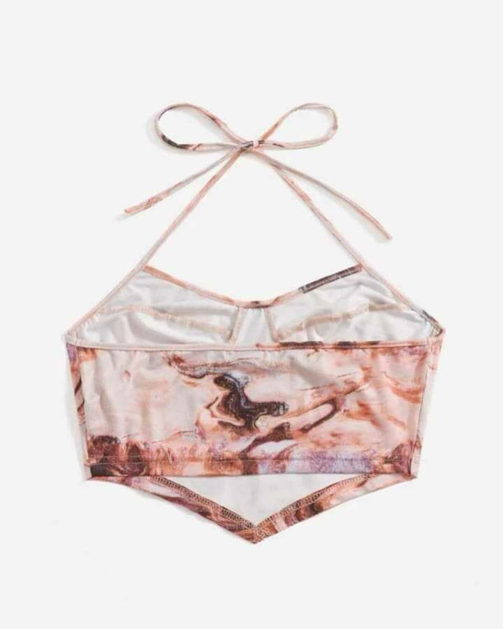 Top shein marbré dos nu