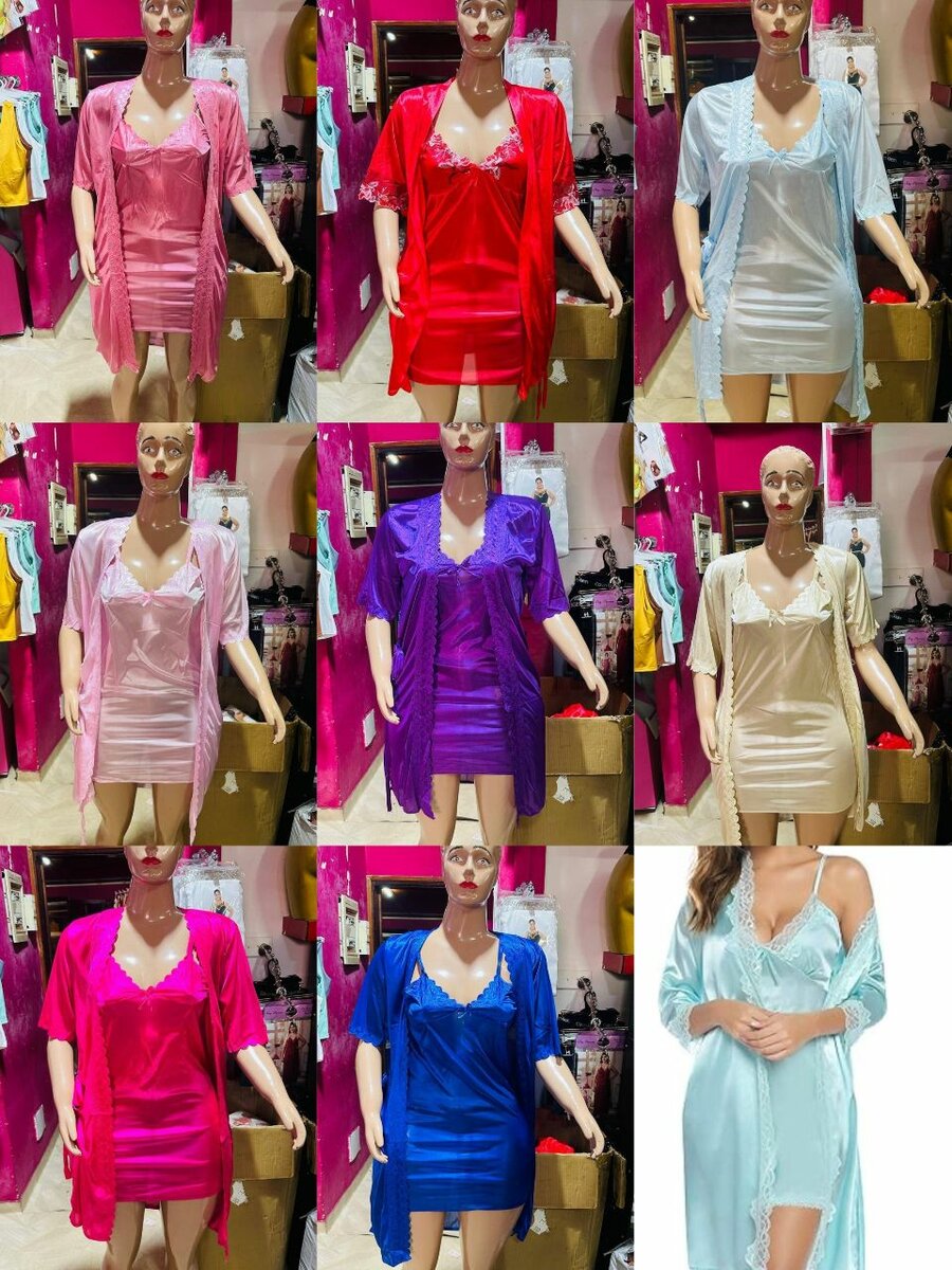 Ensemble lingerie satin dentelle