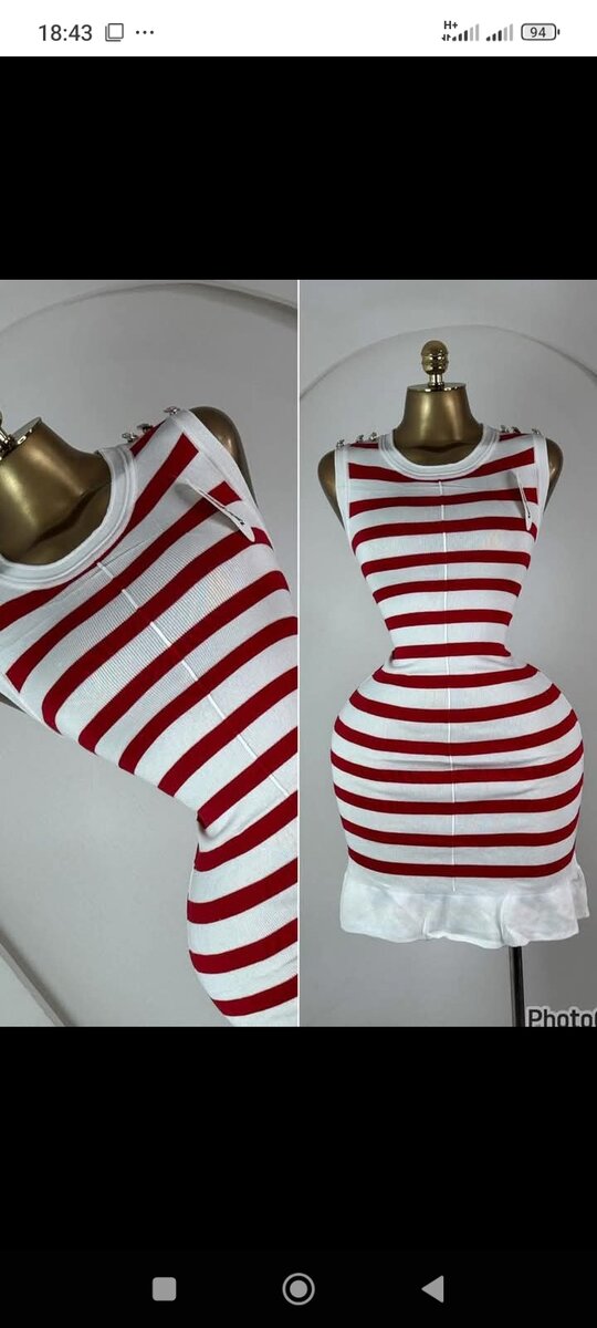 Robe rayée élégante femme