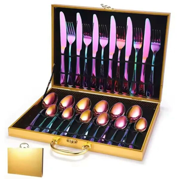 24 pièces en acier inoxydable