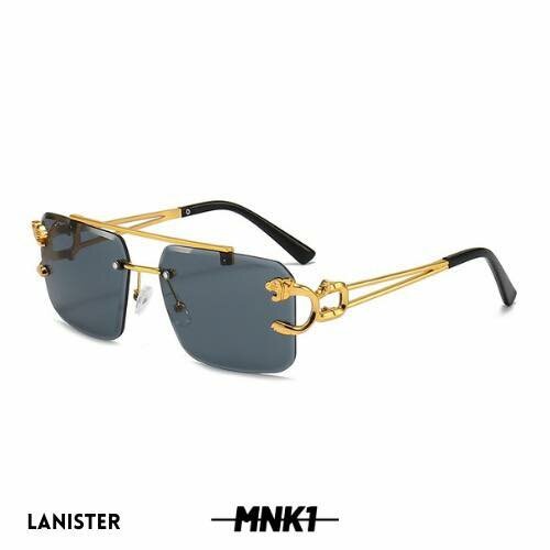 lunettes de solei MNK1 noir et dore
