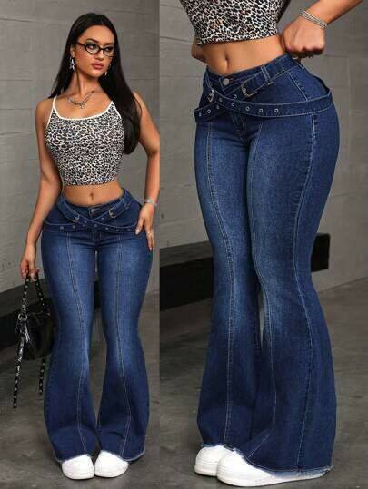 Pantalon Flare Slim Femme