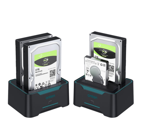 Station d'accueil double disque HDD SATA