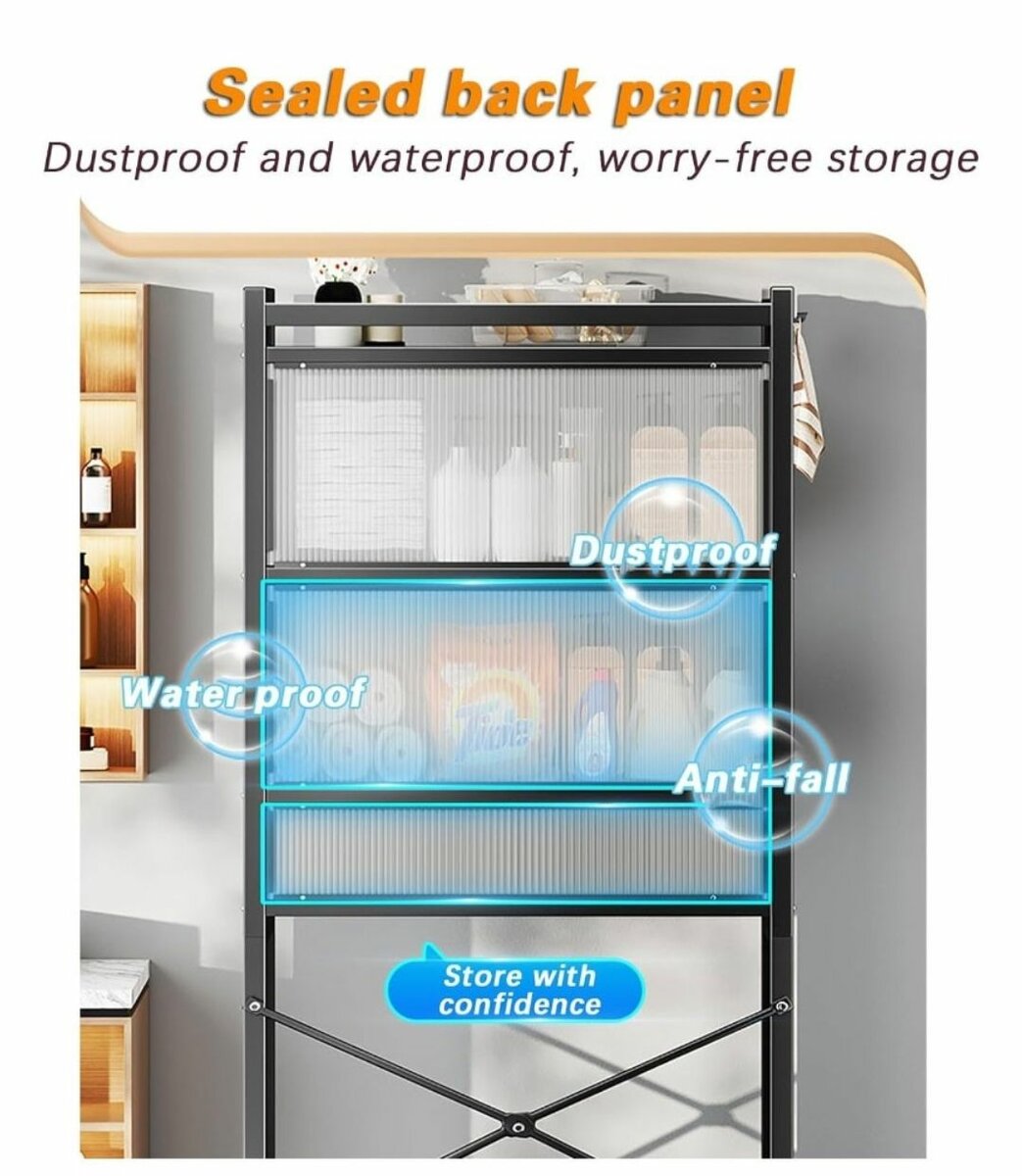 3-LAYER STAINLESS STEEL FRAME FLIP-UP DOOR LAUNDRY ROOM