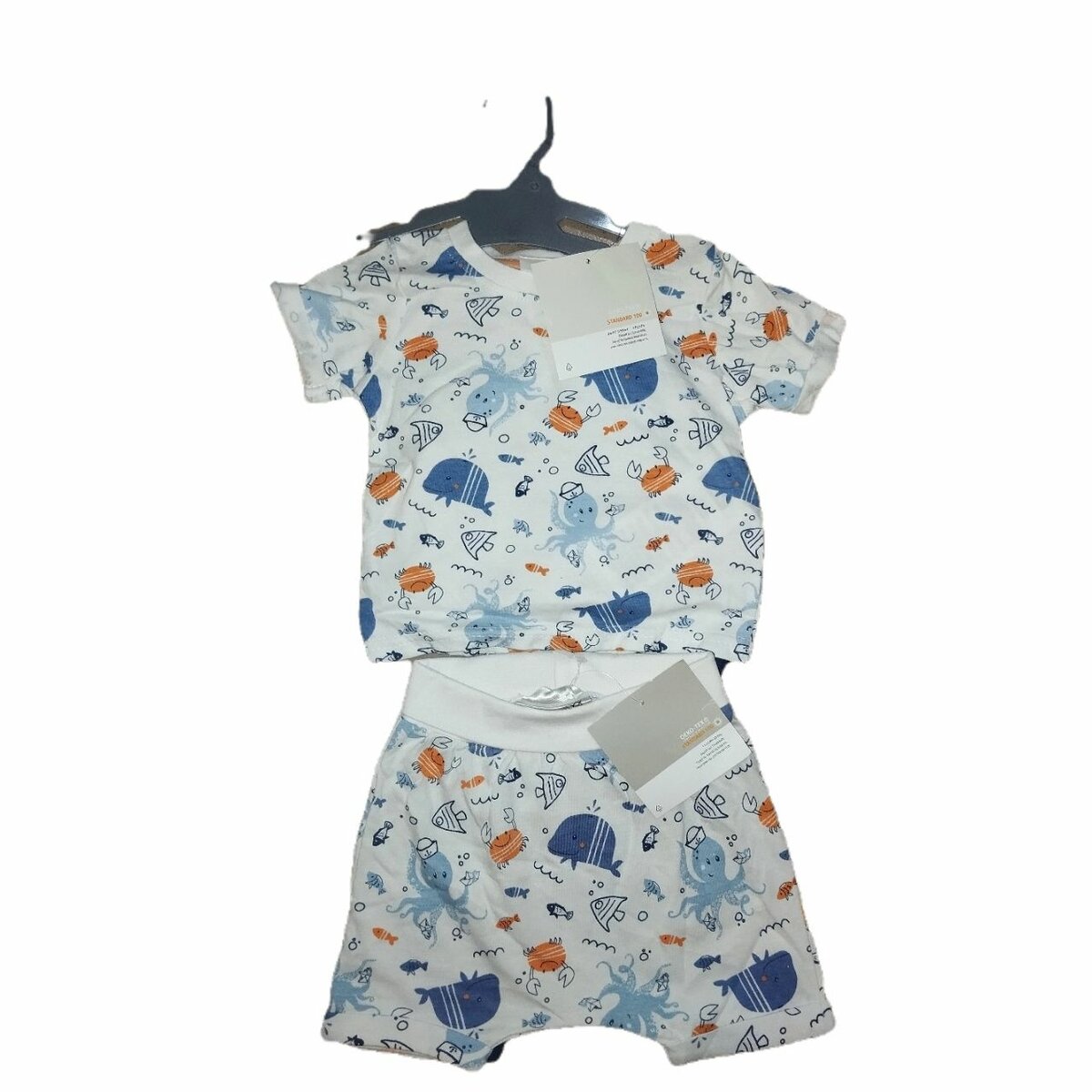 Short +T-shirt 100% coton