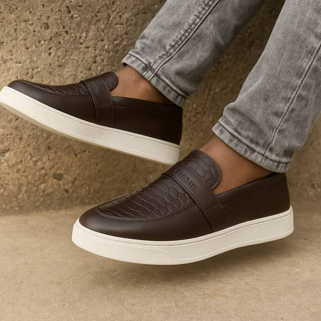 Mocassins en cuir tendance hommes