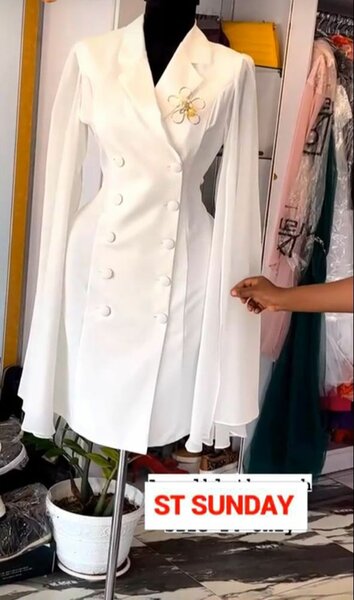 White straight dress