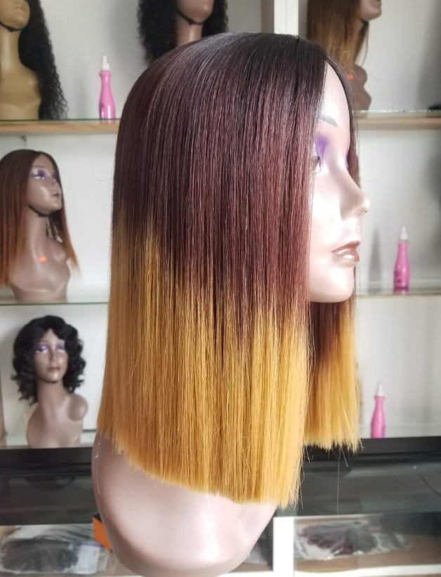 Long synthetic Bob wig