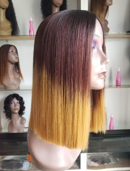 Long synthetic Bob wig