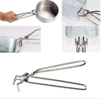Cooking Pot Holder High Quality Kitchen Helper Clamp Gripper Hot Bowl Clip Pot Dish Holder Steamer Lifter Picker Heat Insulation-Kitchen Accessories Pot Pan Gripper Anti-scraping Lifter Plate Tong Kitchen Tools