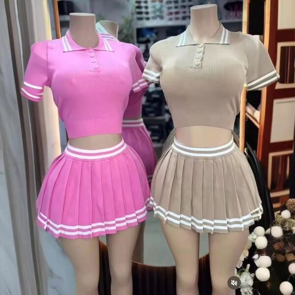 Pleated skirt and top