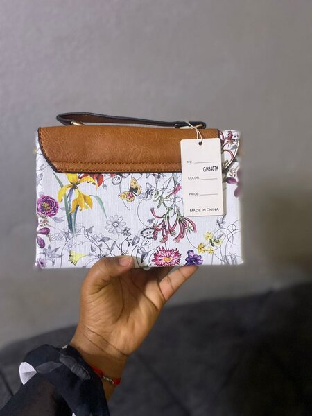 Sac à Main Floral et Cuir