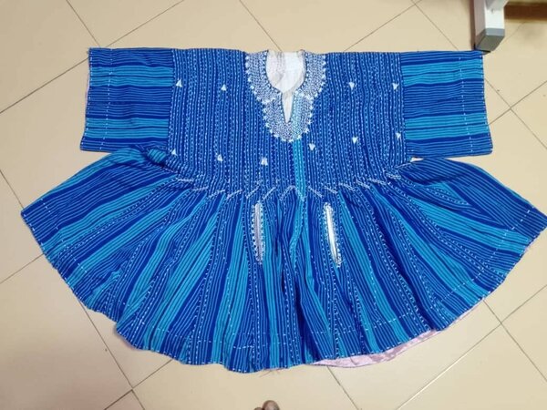 Blue Long-Sleeve Smock