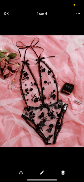 Elegant Floral Lace Bodysuit