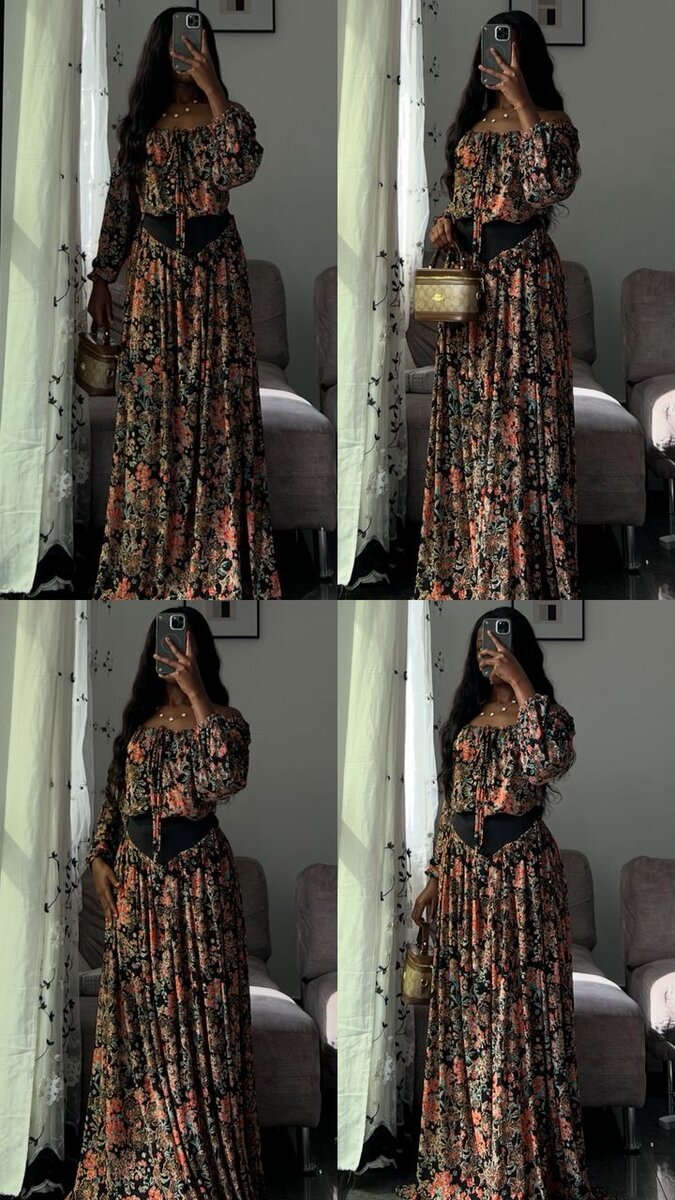 Robe longue fleurie bohème