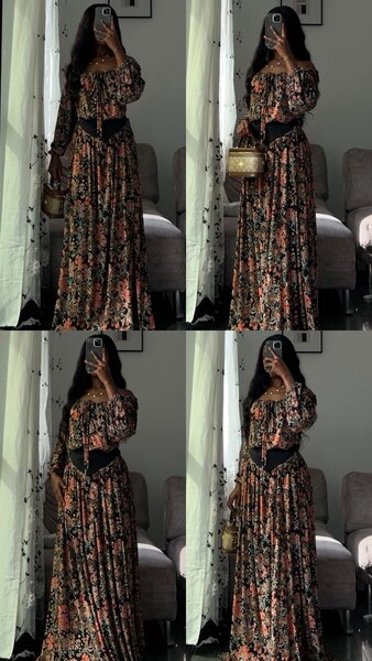 Robe longue fleurie bohème