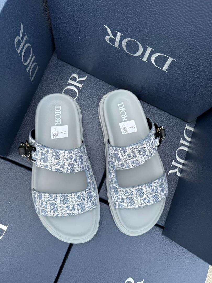 Sandales en cuir imprimé Dior