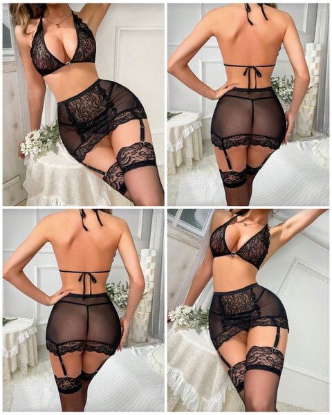 Ensemble lingerie sexy dentelle