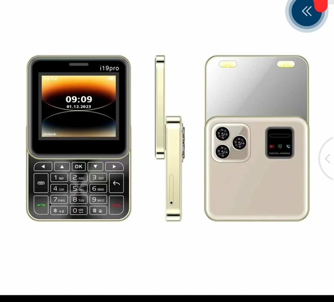 Téléphone pliable 3 pouces