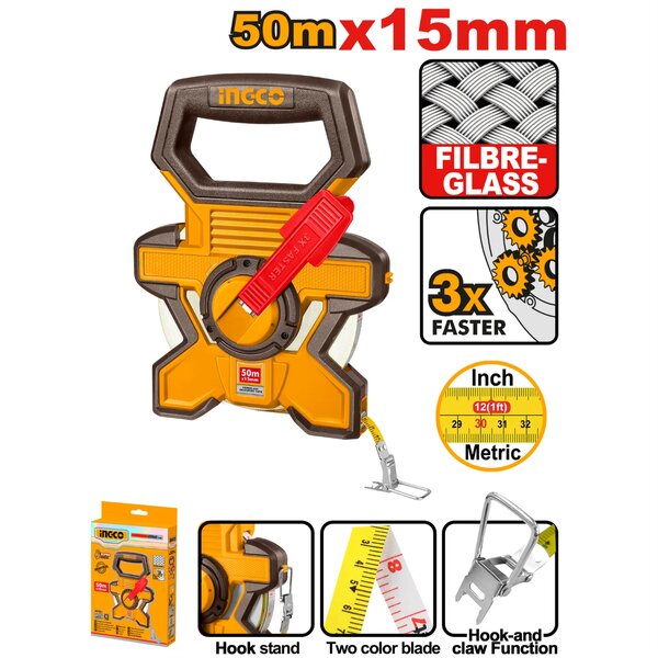 Ruban à mesurer en fibre de verre 50m